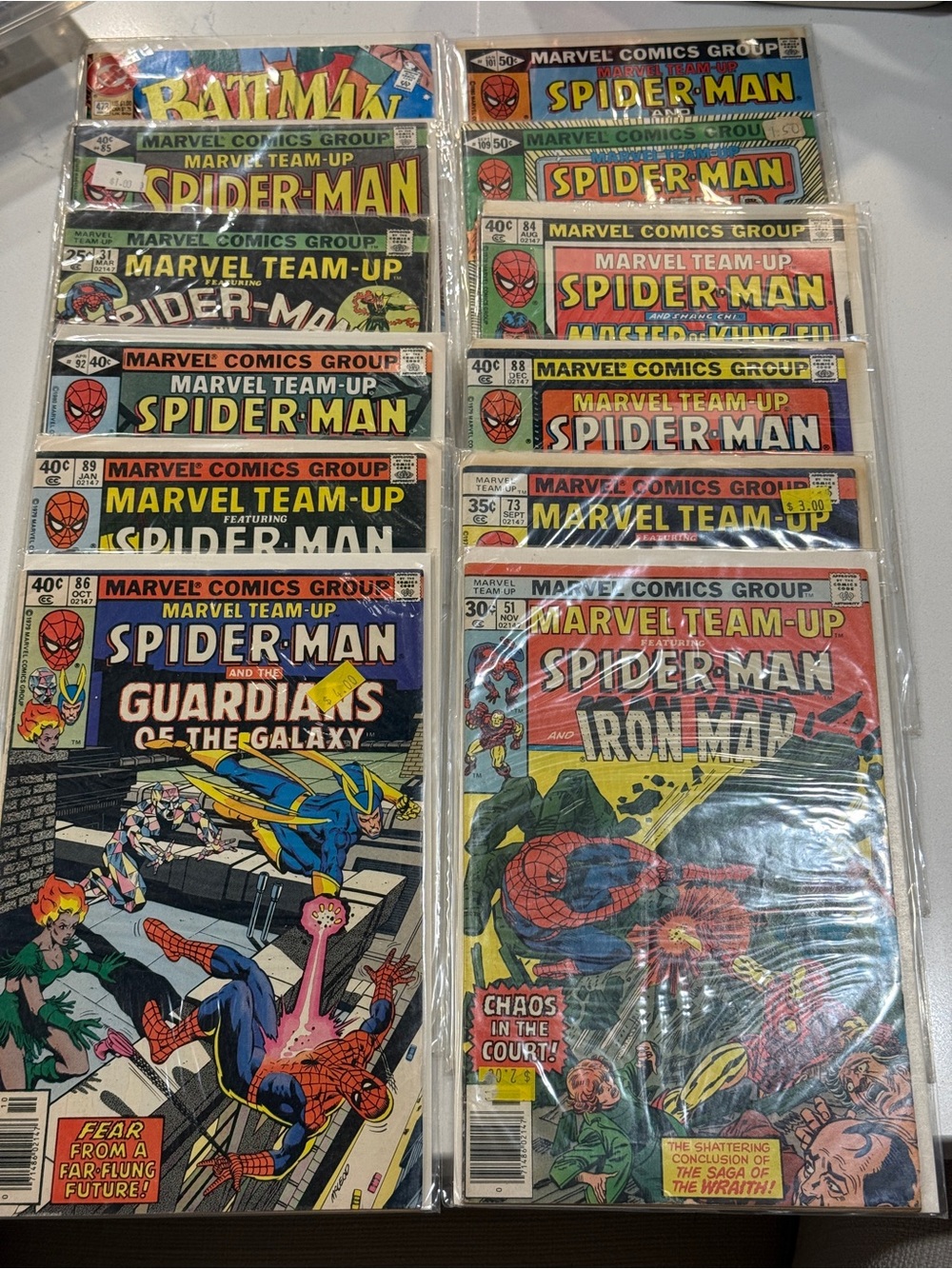 Marvel Team-Up Spider-Man Comic Lot 12 Vintage Bronze Copper Age